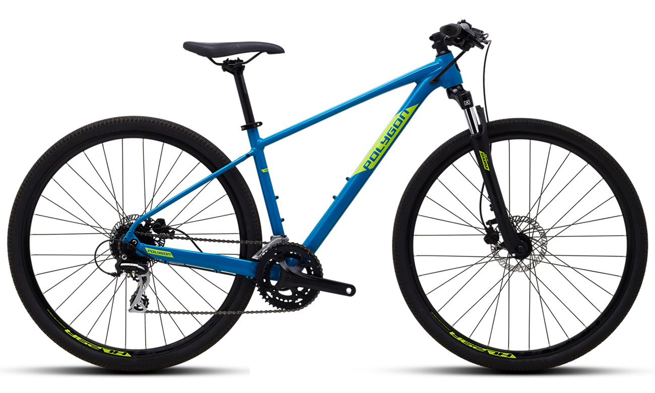Фотографія Велосипед POLYGON HEIST X2 28" розмір L 2021 Синьо-зелений